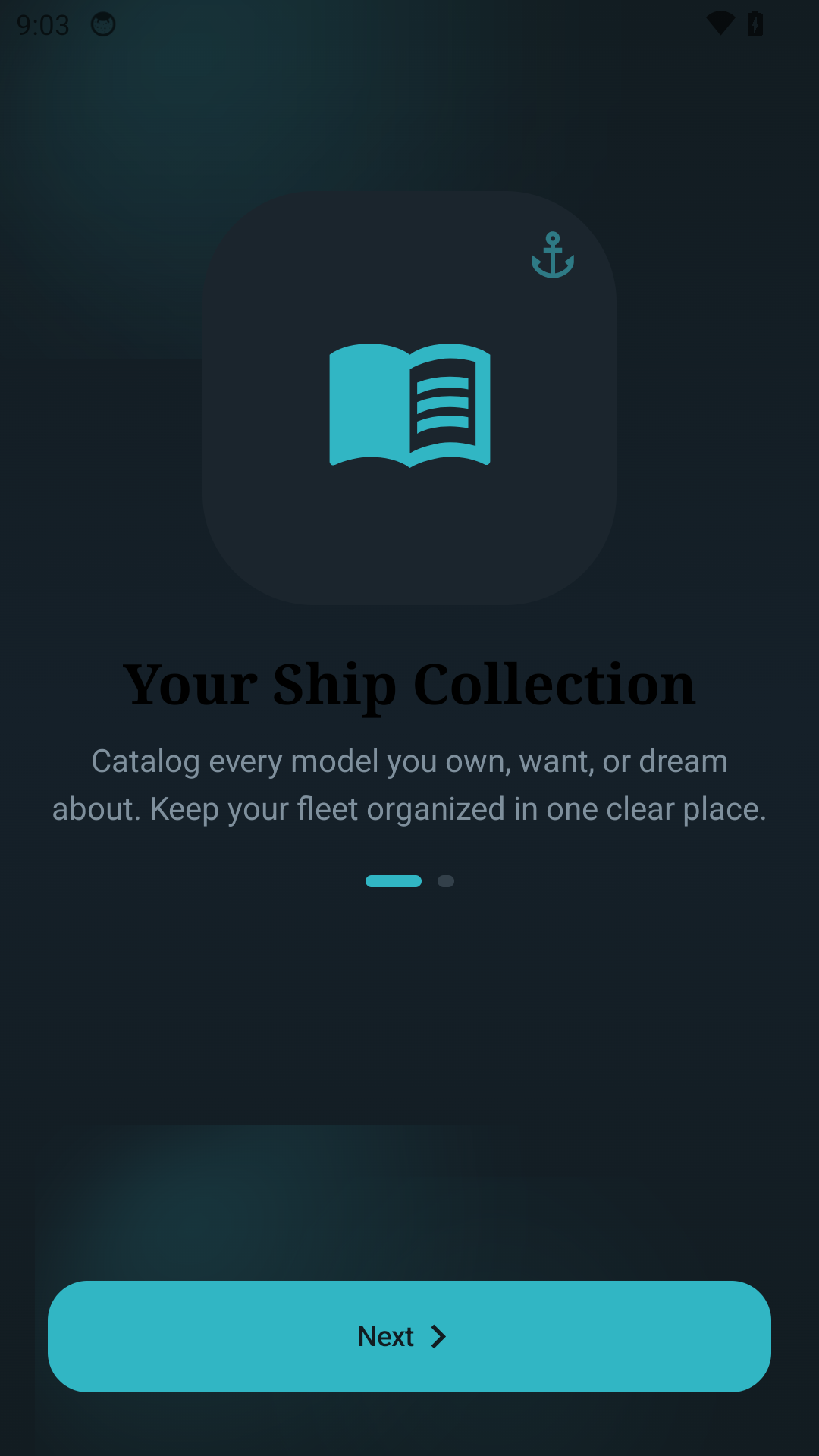 Model Harbor onboarding screen
